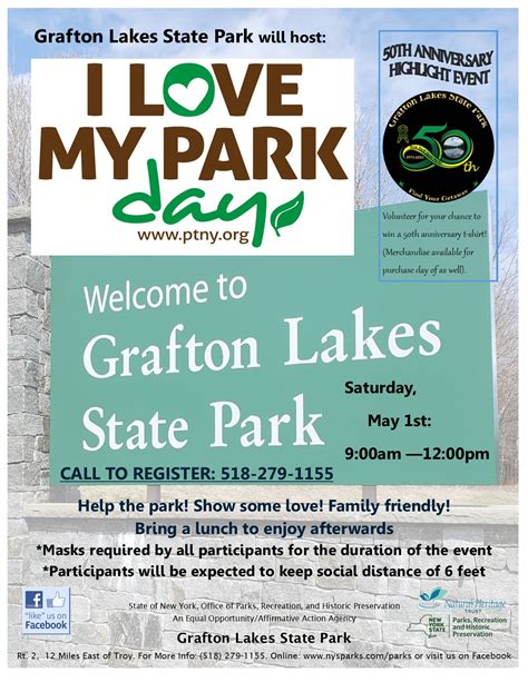 'I Love my Park Day' Saturday at Grafton Lakes State Park